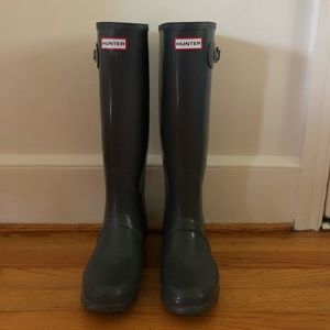 HUNTER Adjustable Back Gloss Rain Boot